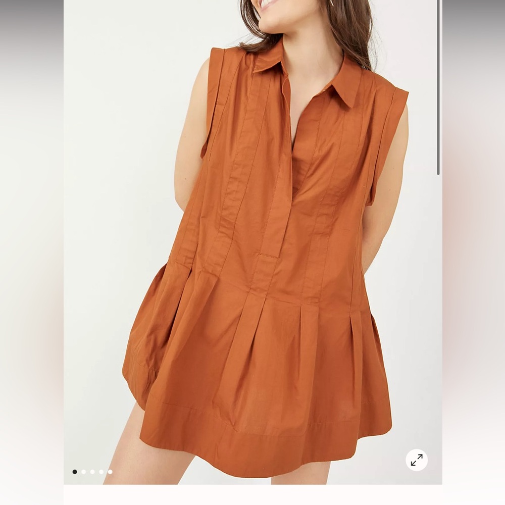 Sleeveless Rust Orange Dress